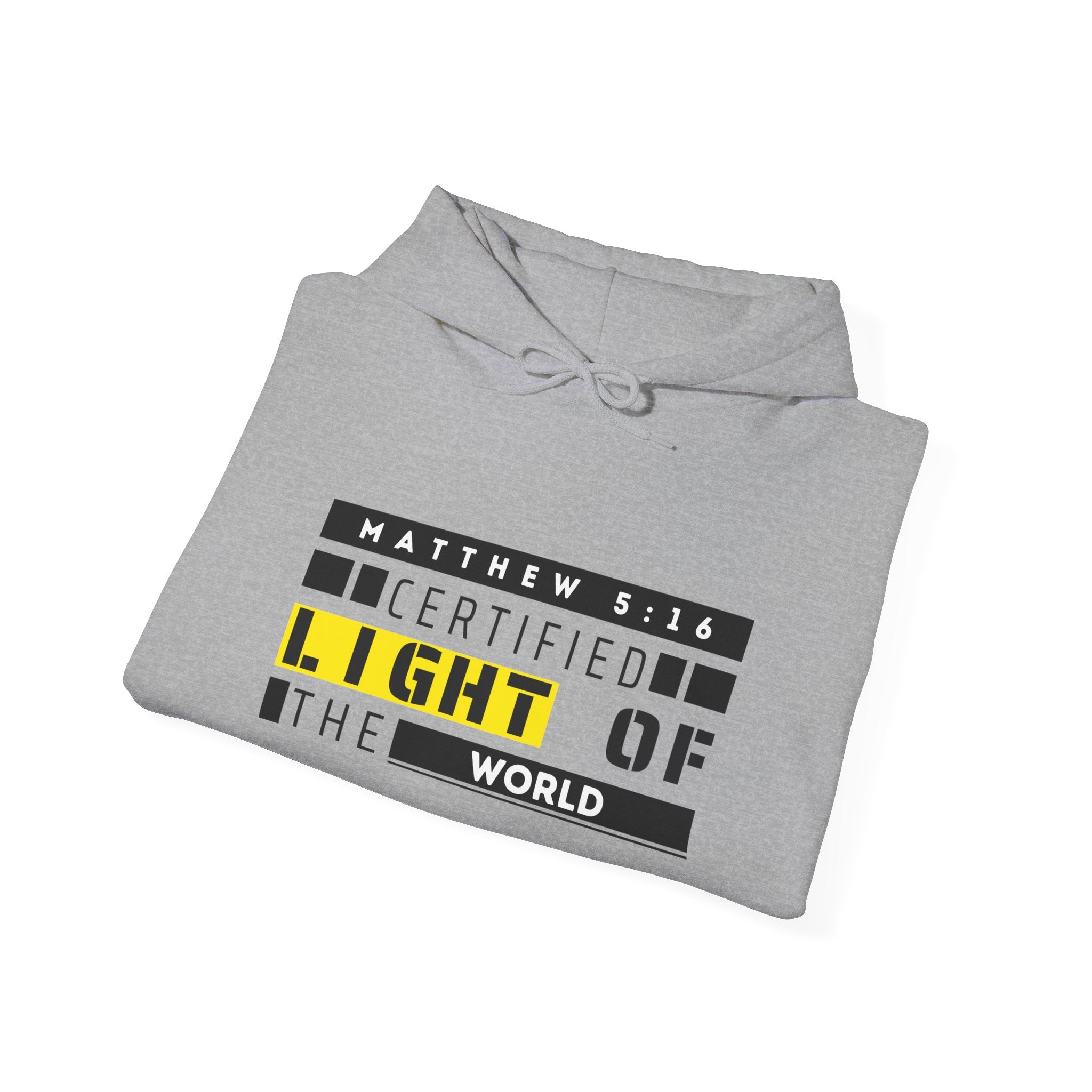 Hoodie - "Certified Light of the World" Christian Hoodie