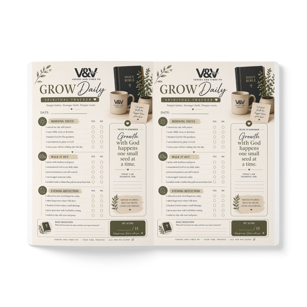 Spiritual Tracker Journal — Guided Daily Faith & Bible Study Notebook
