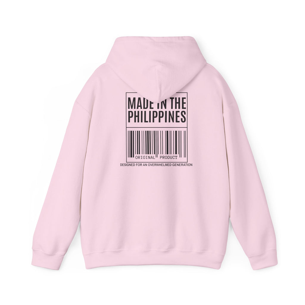 Made in the Philippines Hoodie — Barcode Graphic Back Print