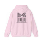 Made in the Philippines Hoodie — Barcode Graphic Back Print