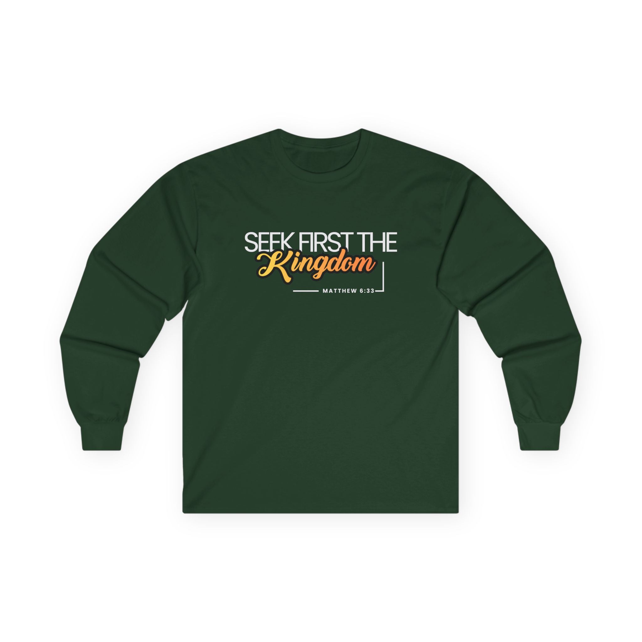 Seek First the Kingdom Long Sleeve Christian Tee