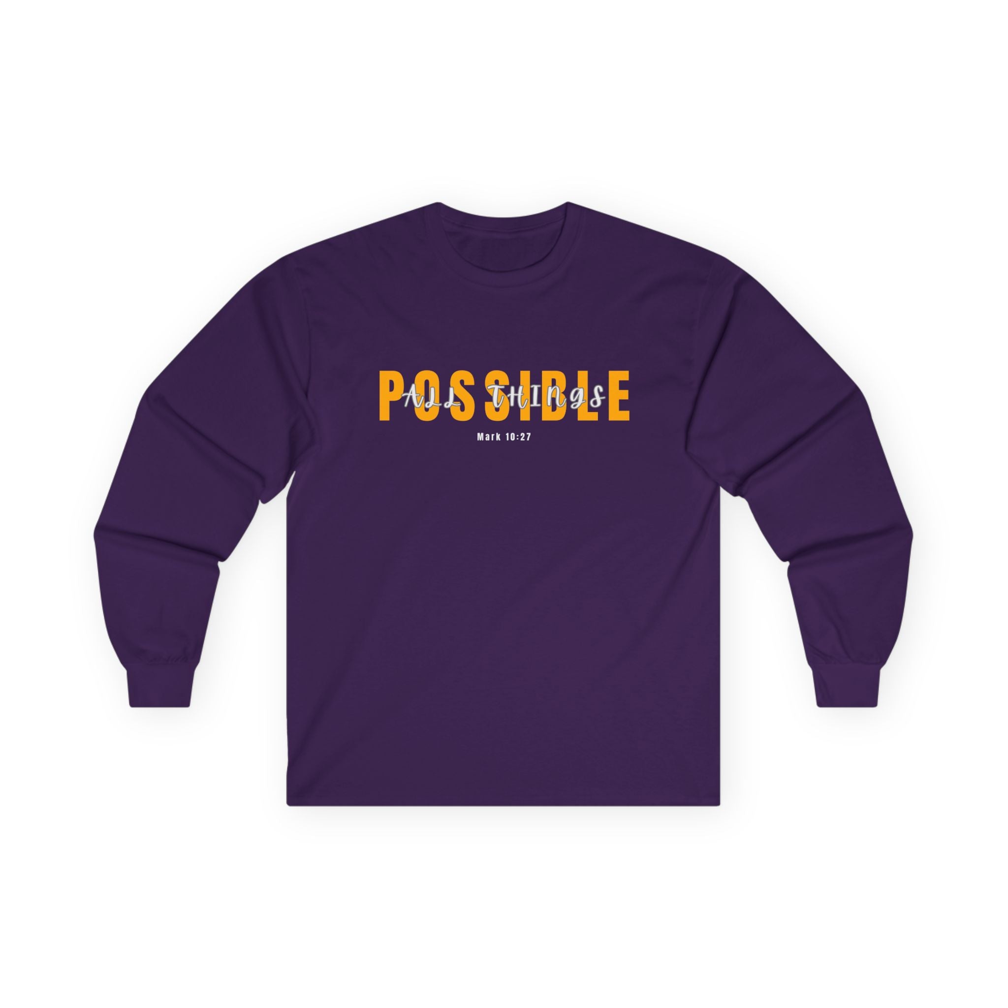 Possible Long Sleeve Christian Tee — 'POSSIBLE' Inspirational Graphic Shirt