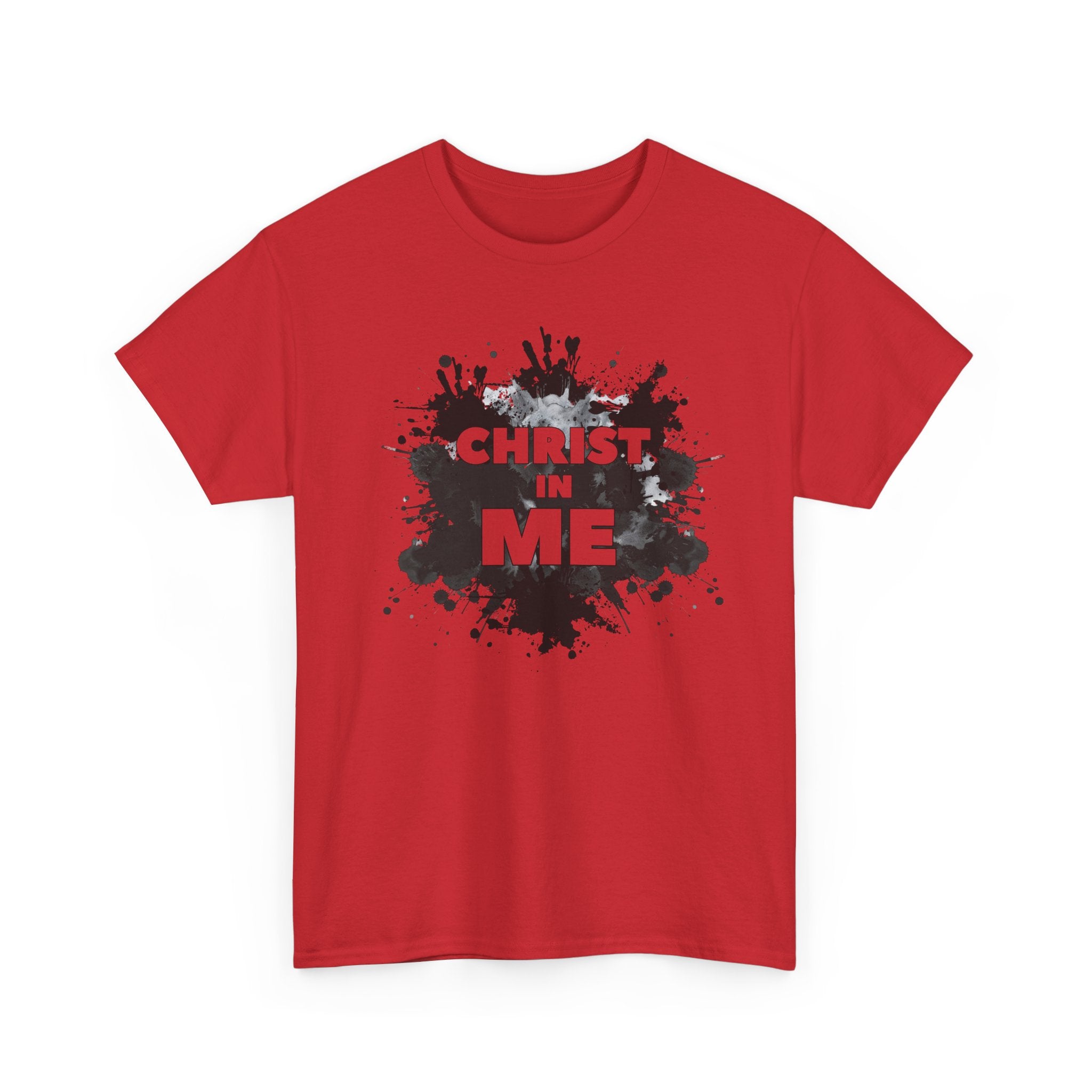 Christian 'Christ in Me' Graphic Tee — Faith-Based Splash Design