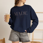 Minimalist Crewneck Sweatshirt "Made New" Pullover, Inspirational Christian Clothing, Aesthetic Daily Reminder Sweatshirt