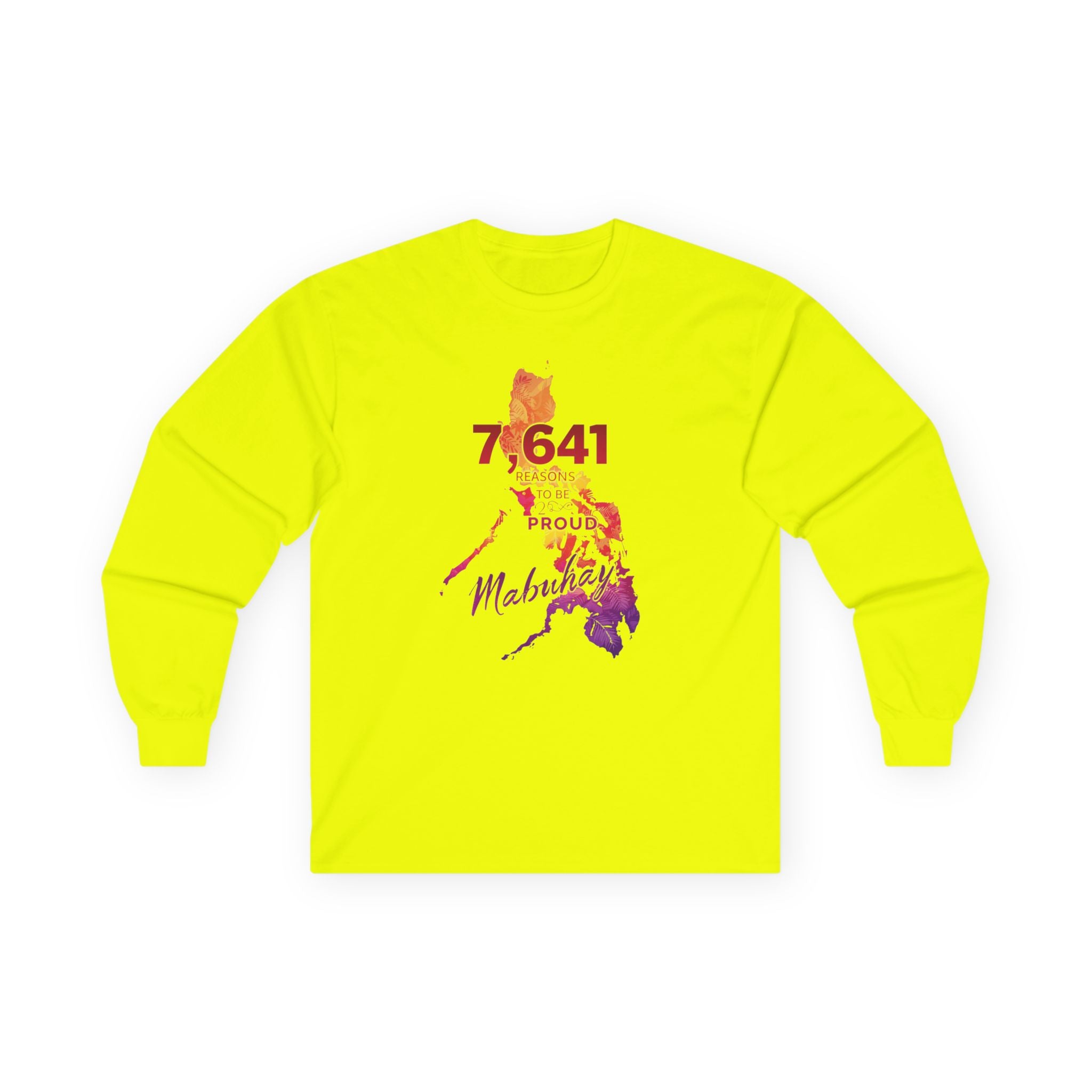 Philippines Map '7,641 Proudly Pinoy' Long Sleeve Tee