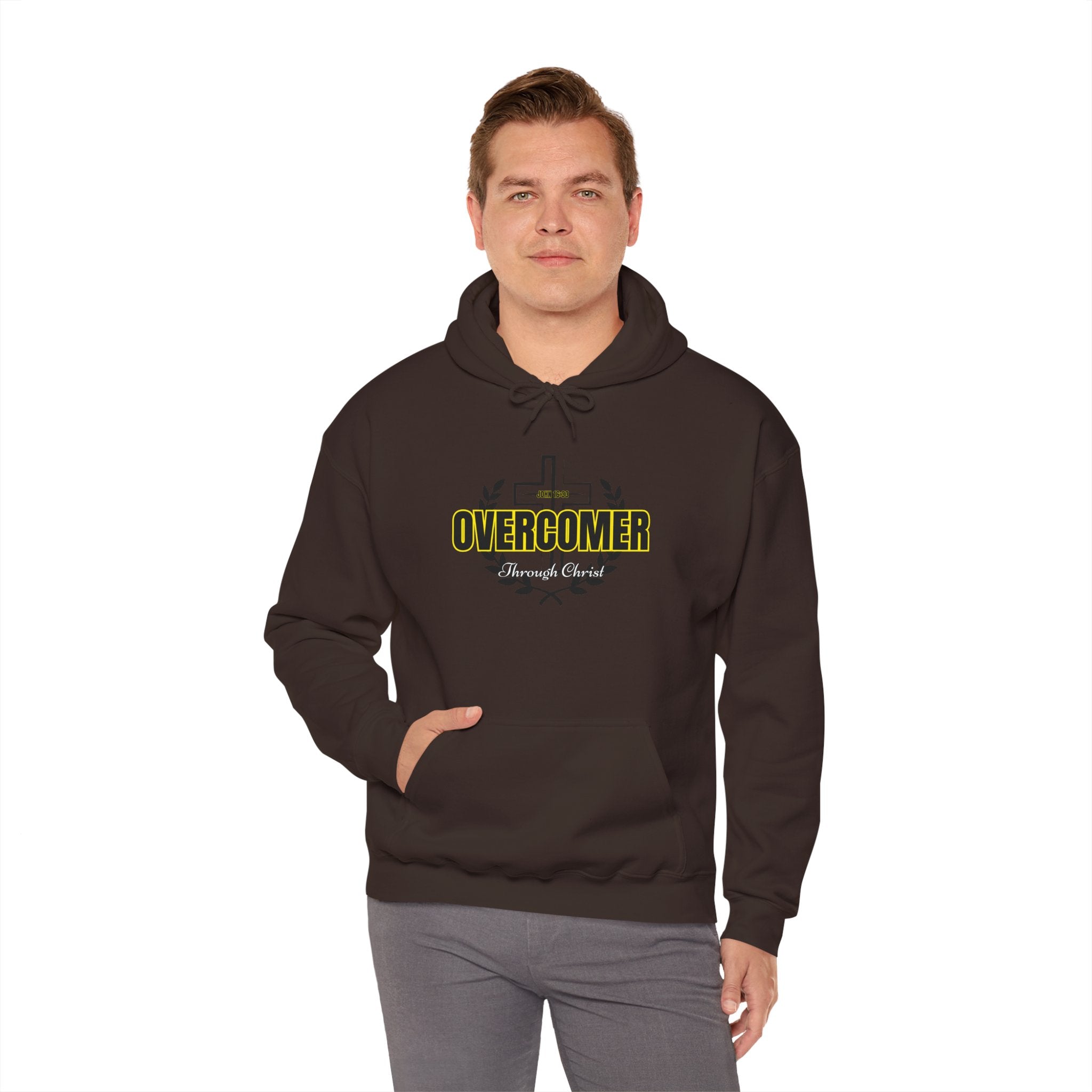 Overcomer Cross Hoodie – Faith-Based Christian Pullover