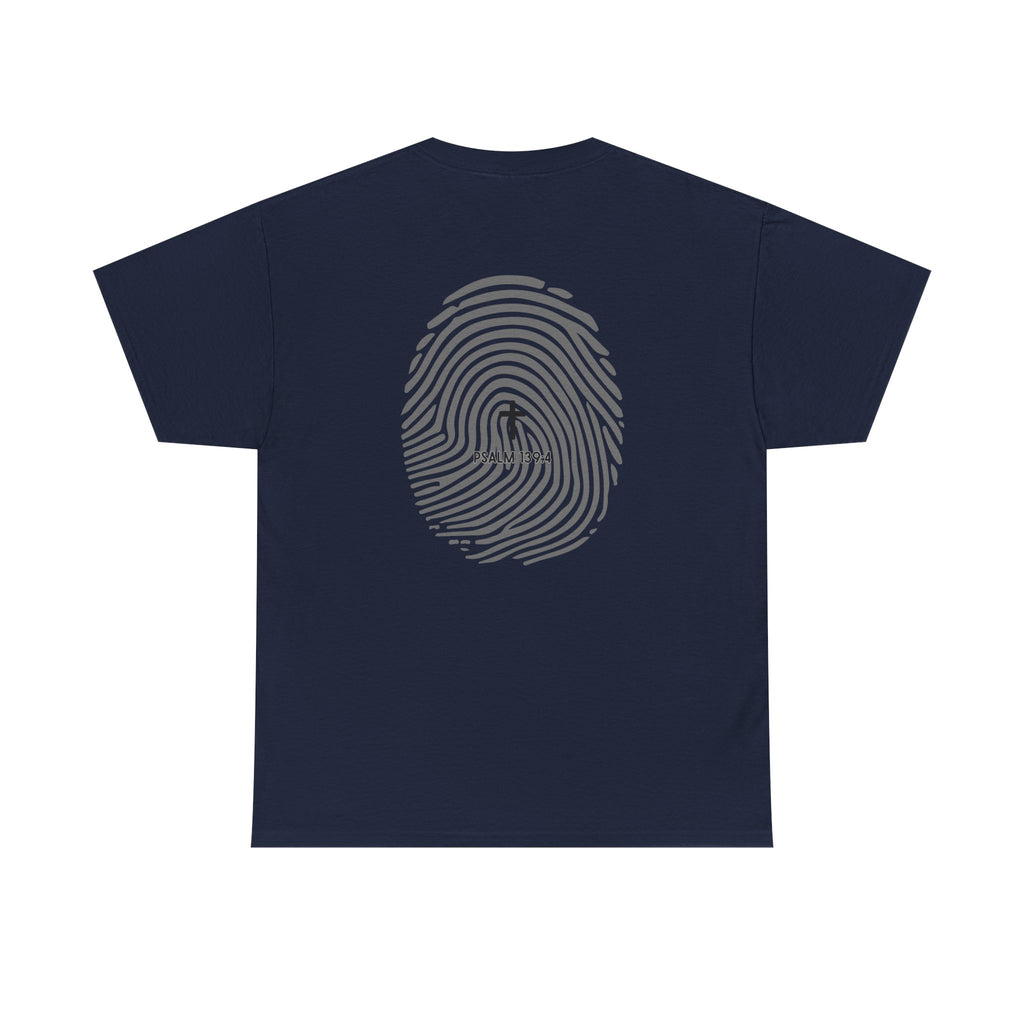 Fingerprint Graphic Tee — Minimalist Identity T‑Shirt