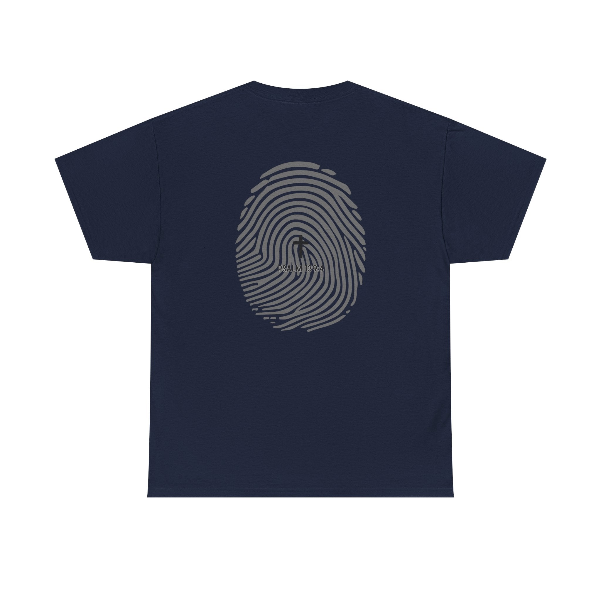 Fingerprint Graphic Tee — Minimalist Identity T‑Shirt