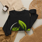 Christian Crewneck Sweatshirt "New Creation" Pullover, 2 Corinthians 5:17 Scripture Apparel, Green Leaf Graphic Sweatshirt