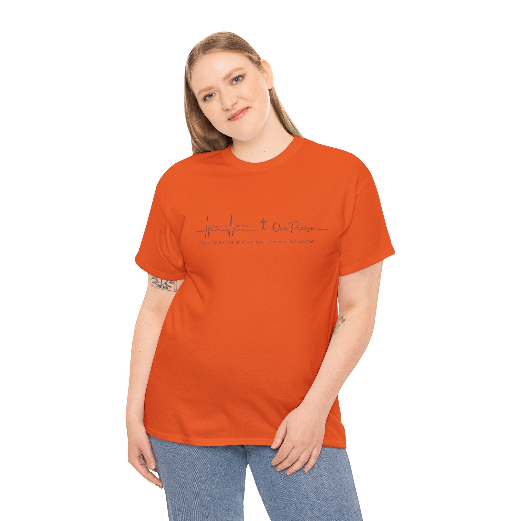 Faith Heartbeat T‑Shirt — I Surrender Script Christian Tee