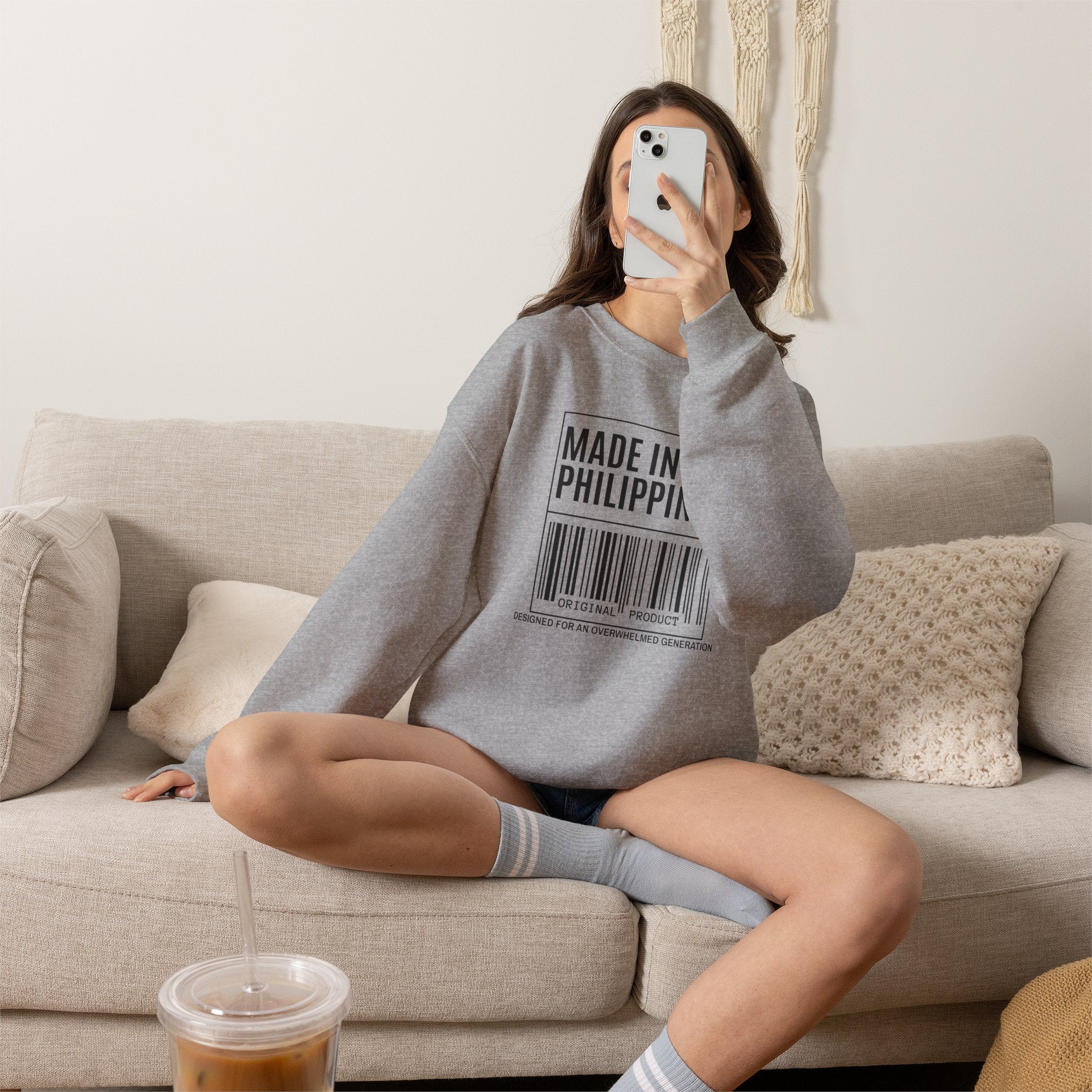 Made in the Philippines Sweatshirt — Barcode Pride Crewneck