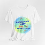 Homeschool Mode Tee — "Always On" Watercolor Kids & Parent Homeschool Shirt