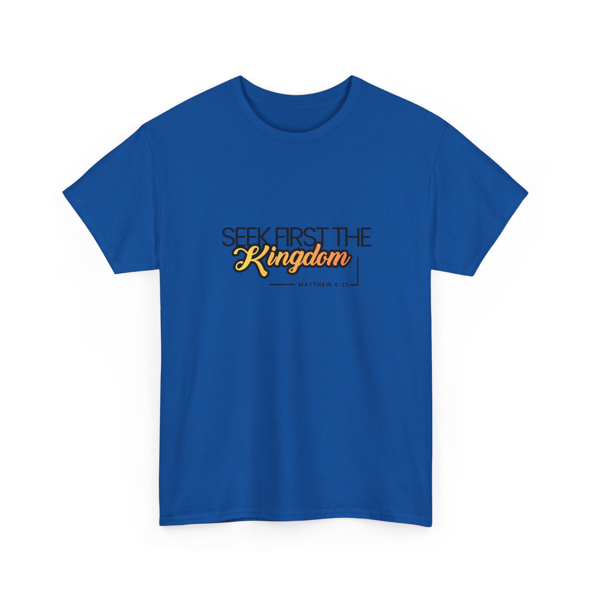 Seek First the Kingdom Tee — Christian Faith Graphic T-Shirt (Matthew 6:33)
