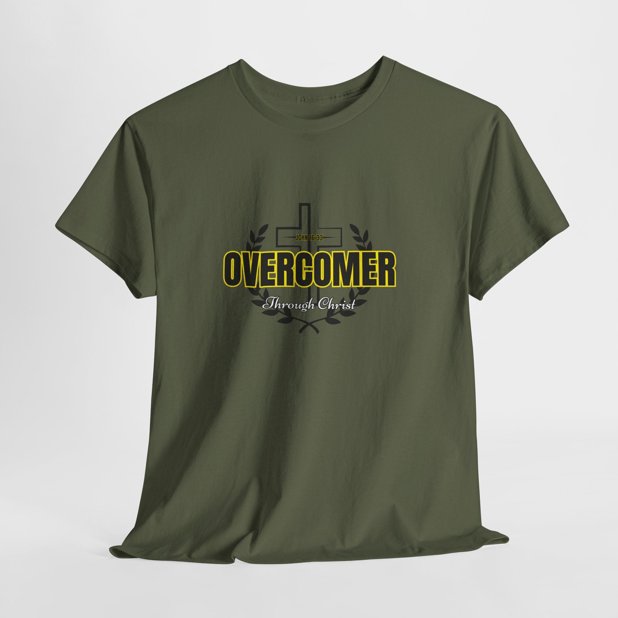 Overcomer Cross T-Shirt — Inspirational Christian Faith Tee