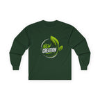New Creation Long Sleeve Christian Tee — Green Leaf Faith Graphic
