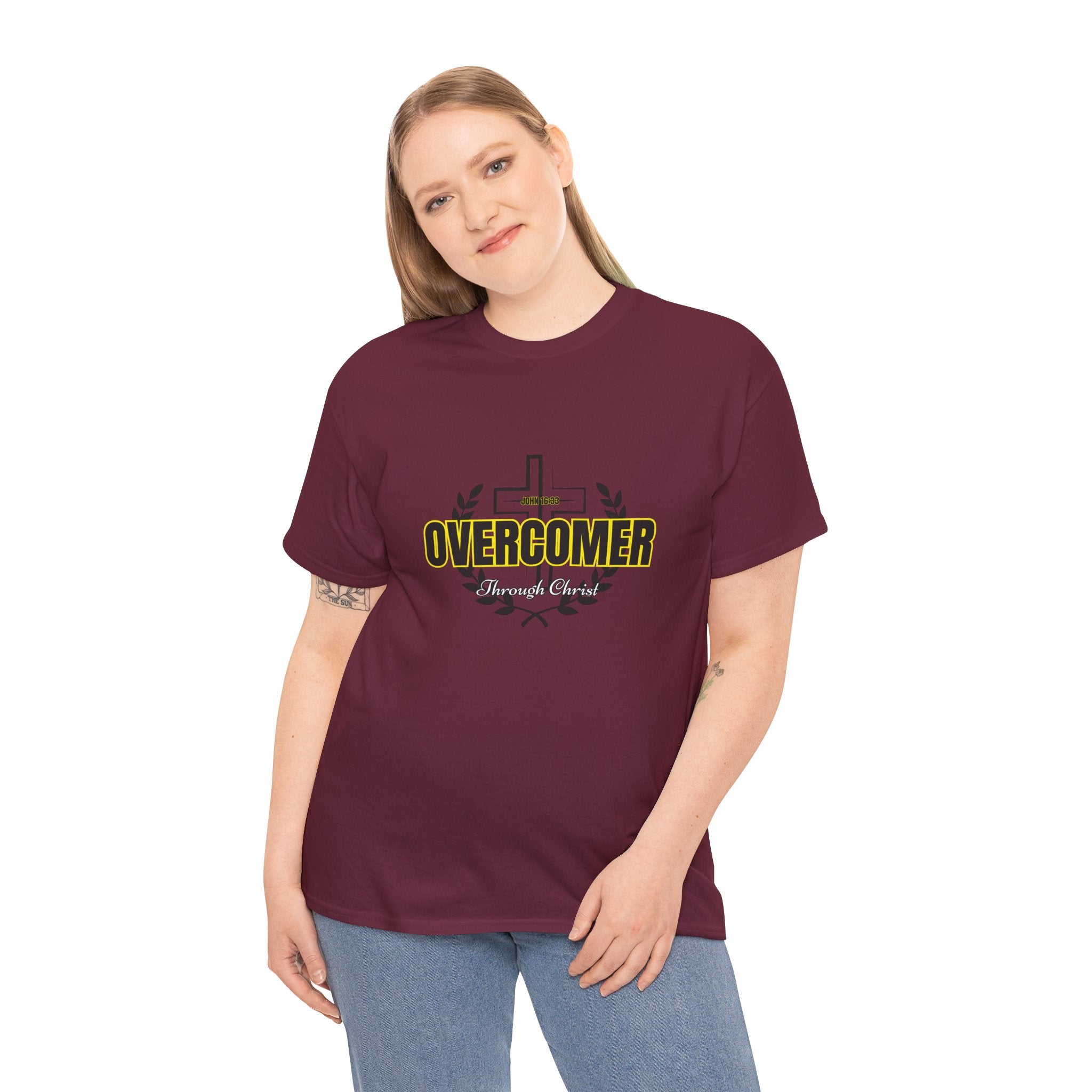 Overcomer Cross T-Shirt — Inspirational Christian Faith Tee