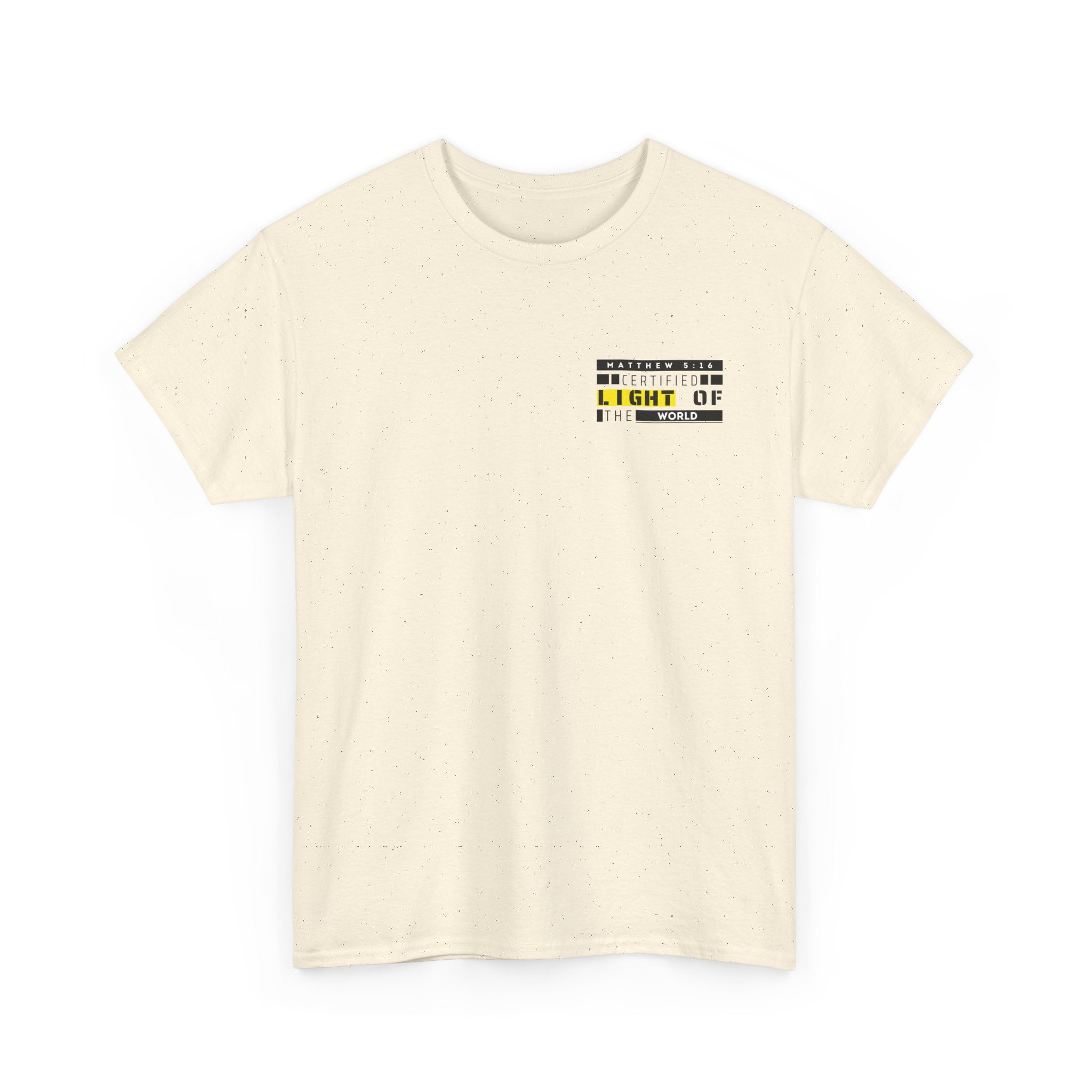 Minimalist "Light of My Life" Tee — Small Chest Script Graphic