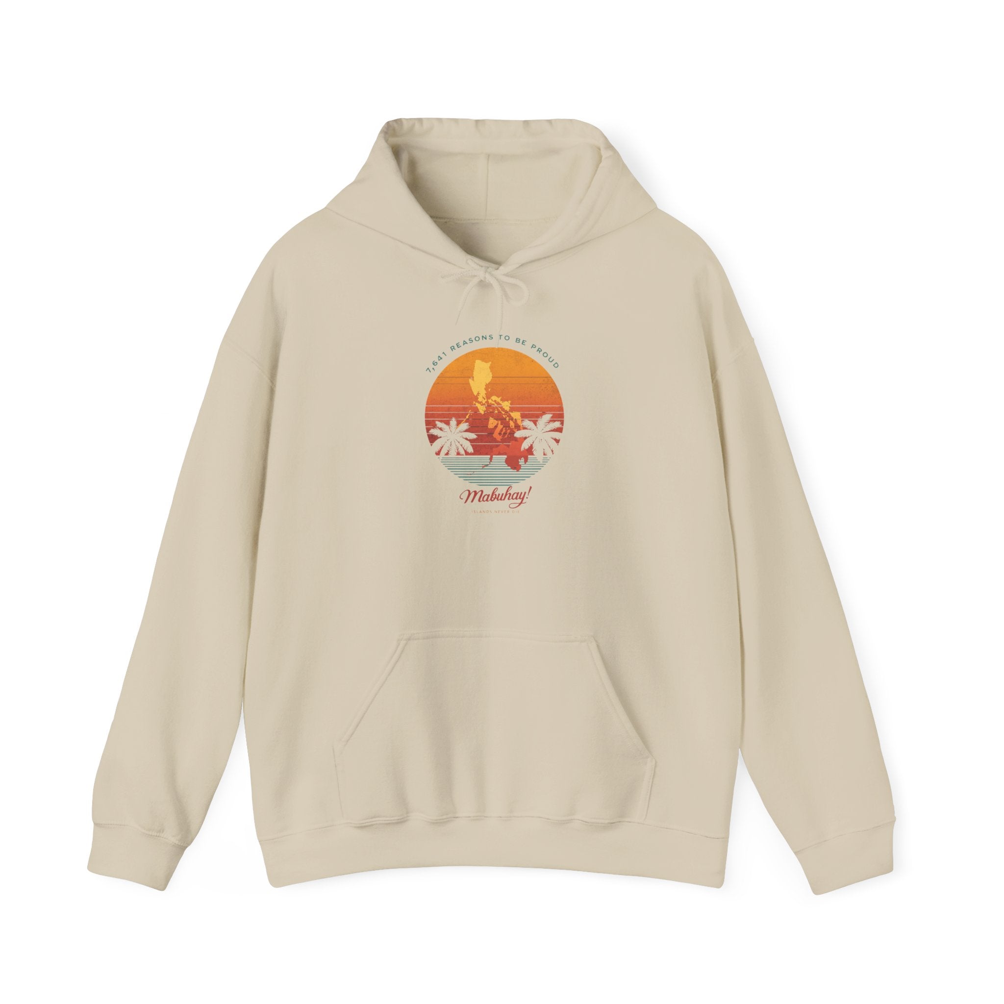 Hoodie • Mabuhay Sunset Palm Graphic — "Philippines" Retro Beach Vibes