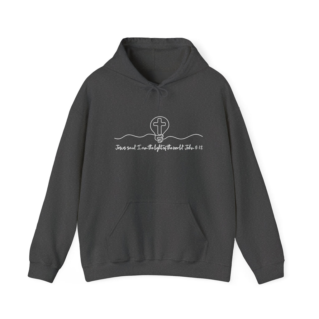 Christian Hoodie with Light of the World and Cross Design – Faith Comfort Sweatshirt