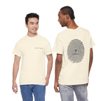 Fingerprint Graphic Tee — Minimalist Identity T‑Shirt