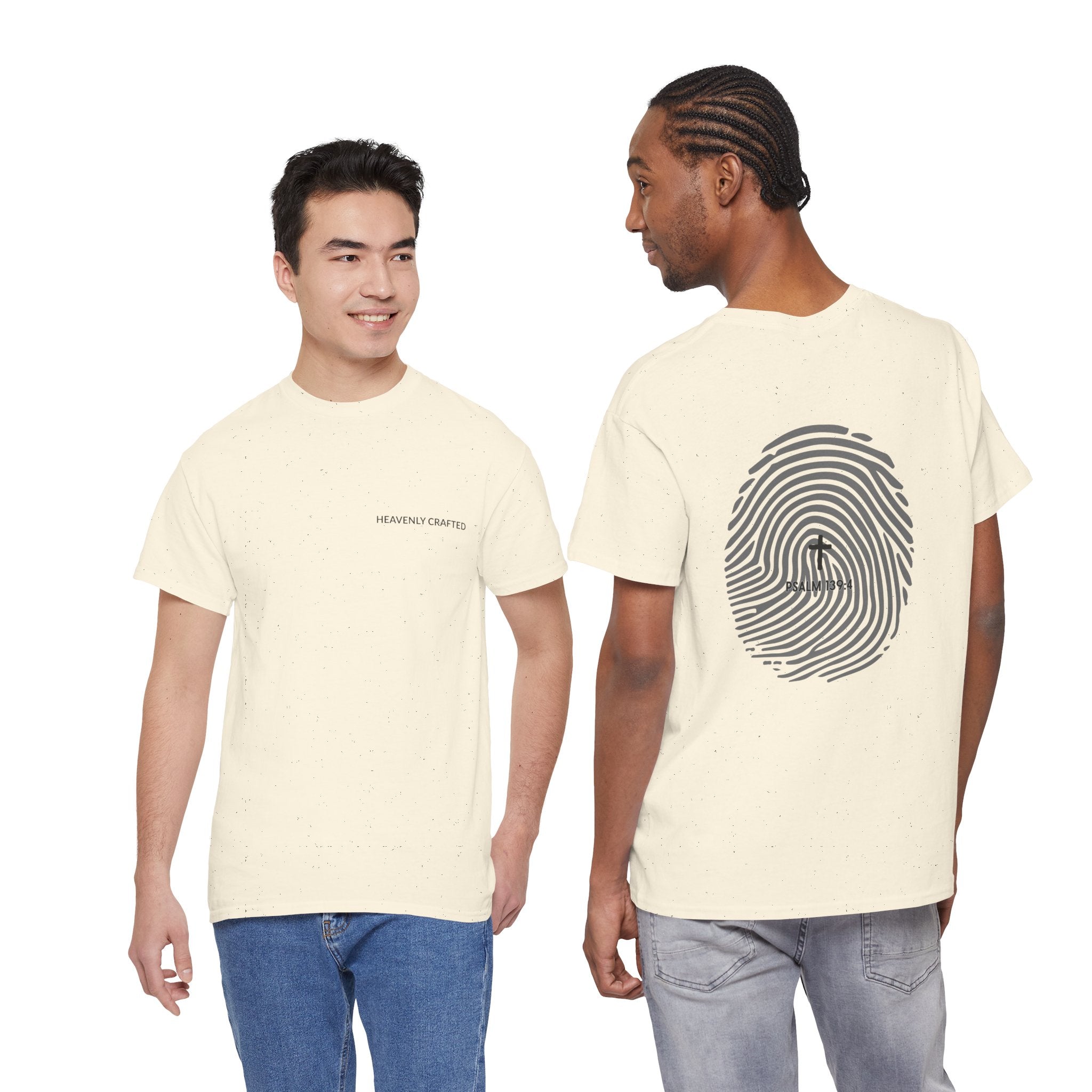 Fingerprint Graphic Tee — Minimalist Identity T‑Shirt