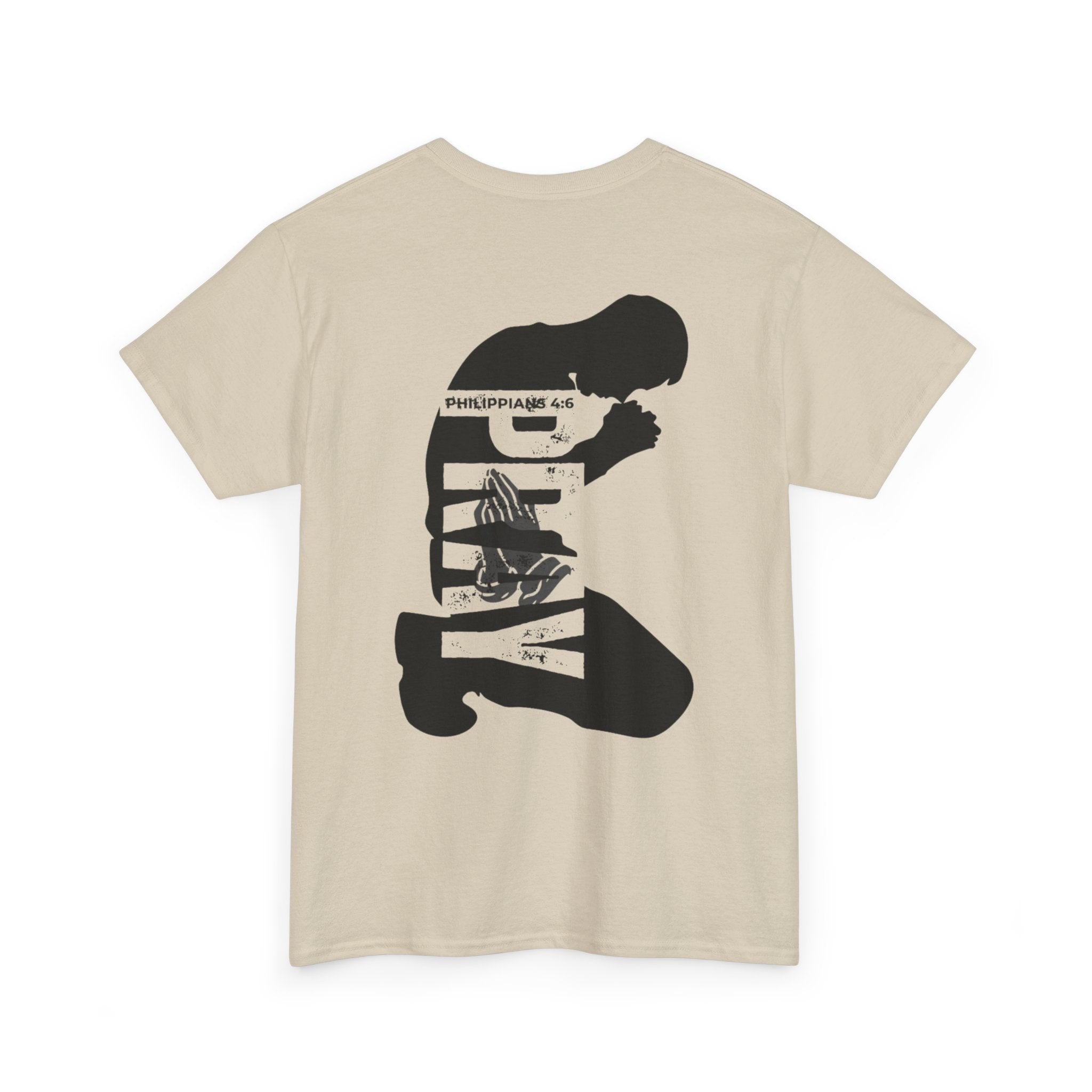 Pray More Tee — "Pray More, Panic Less" Christian Graphic T-Shirt
