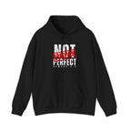 Not Perfect — Forgiven Hoodie | Christian Inspirational Sweatshirt (Romans 5:8, Still Loved/Still Chosen)