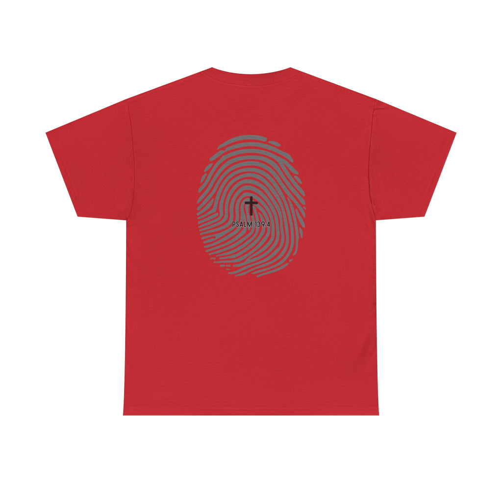 Fingerprint Graphic Tee — Minimalist Identity T‑Shirt