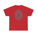 Fingerprint Graphic Tee — Minimalist Identity T‑Shirt