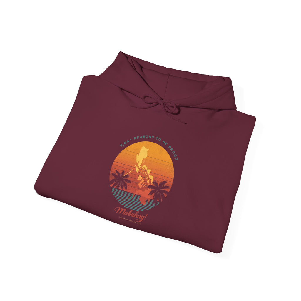 Hoodie • Mabuhay Sunset Palm Graphic — "Philippines" Retro Beach Vibes