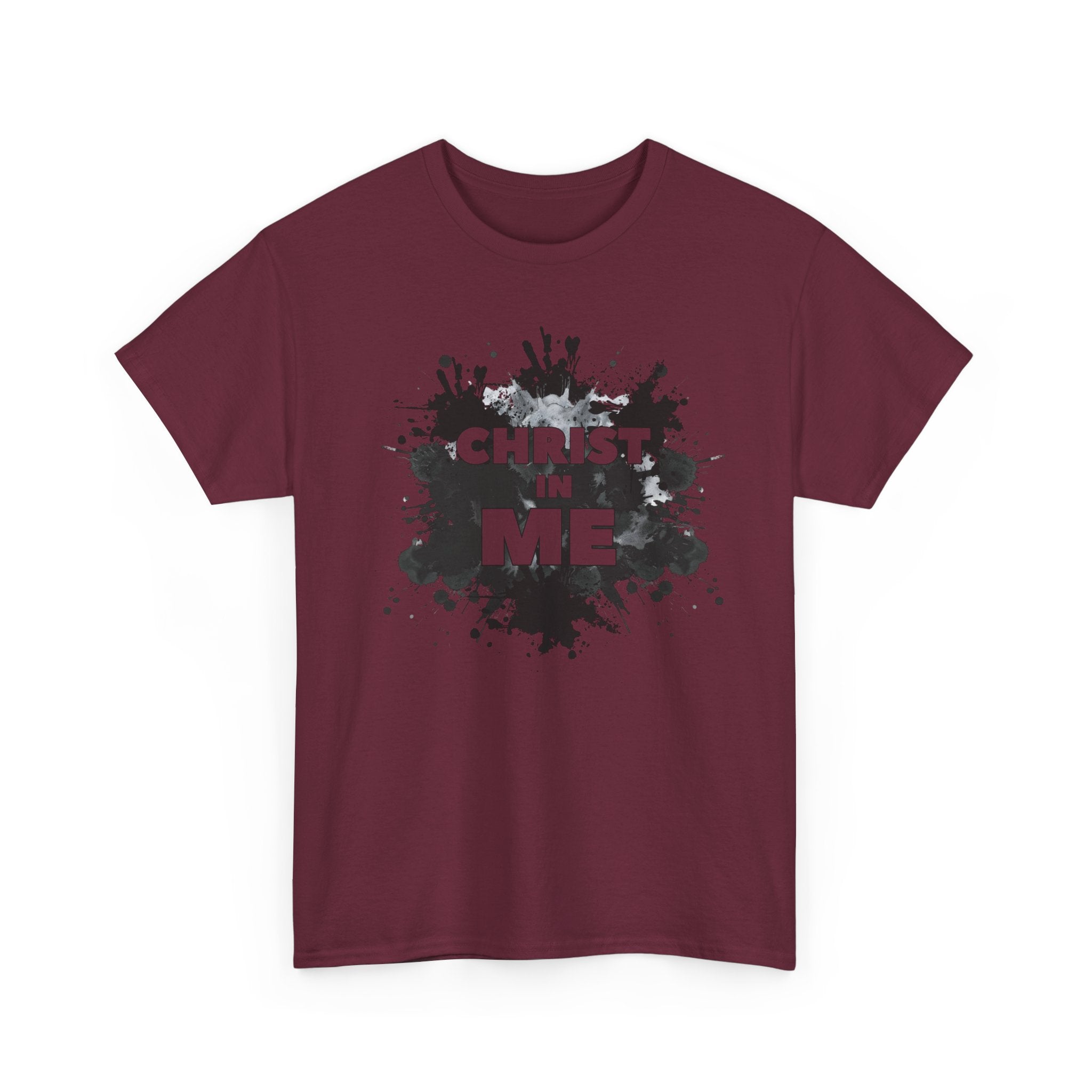 Christian 'Christ in Me' Graphic Tee — Faith-Based Splash Design