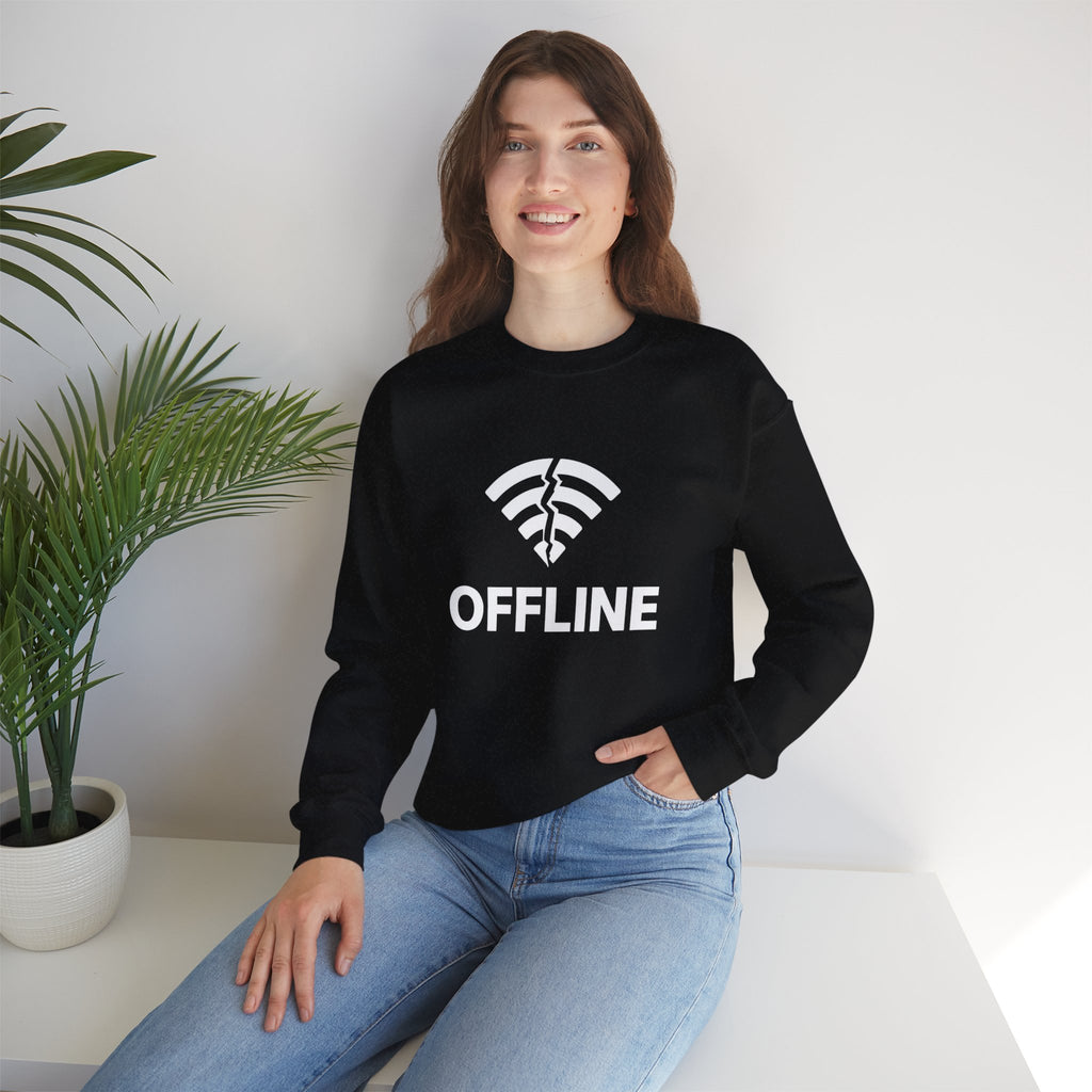 Christian Crewneck Sweatshirt "Offline" Pullover, Go Into Your Room and Pray Back Quote, Faith Streetwear Sweatshirt