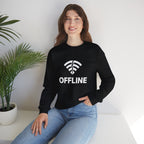 Christian Crewneck Sweatshirt "Offline" Pullover, Go Into Your Room and Pray Back Quote, Faith Streetwear Sweatshirt