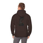 Minimal 'Pray More, Panic Less' Hoodie — Monochrome Graphic Back Print