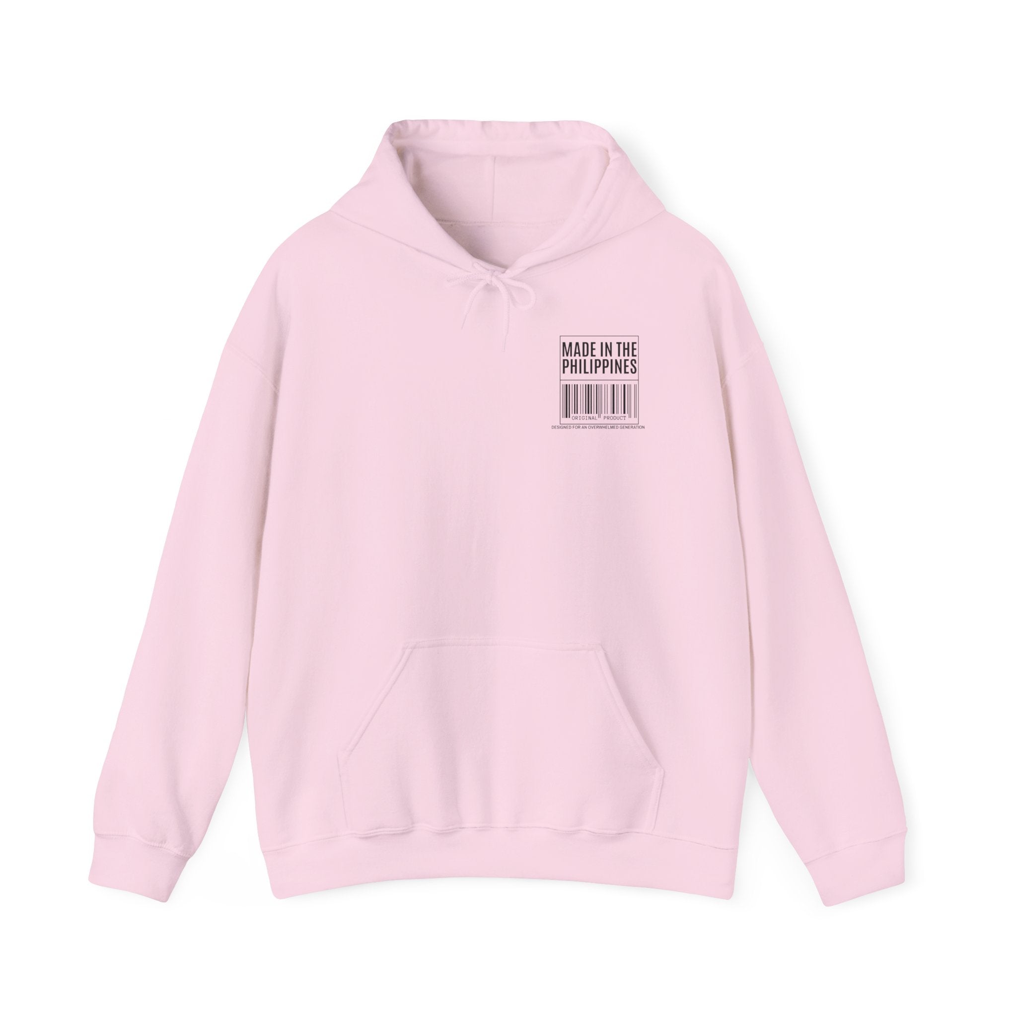 Made in the Philippines Hoodie — Barcode Graphic Back Print