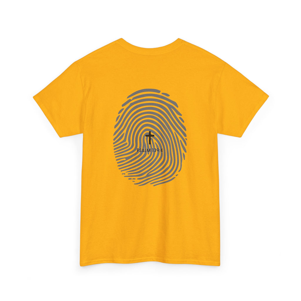 Fingerprint Graphic Tee — Minimalist Identity T‑Shirt