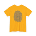 Fingerprint Graphic Tee — Minimalist Identity T‑Shirt