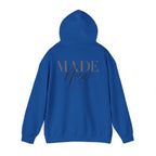Inspirational Hoodie "Made New" Back Print Pullover, Christian Faith Sweatshirt, Minimalist Graphic Streetwear