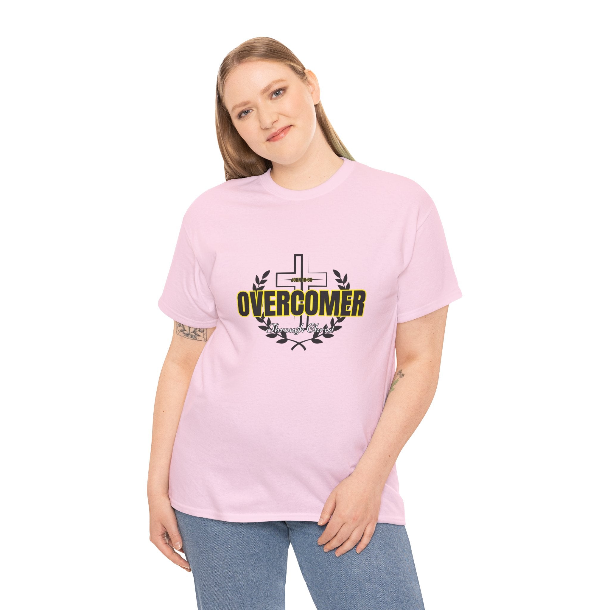 Overcomer Cross T-Shirt — Inspirational Christian Faith Tee
