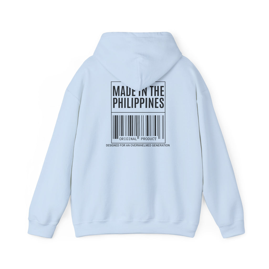 Made in the Philippines Hoodie — Barcode Graphic Back Print