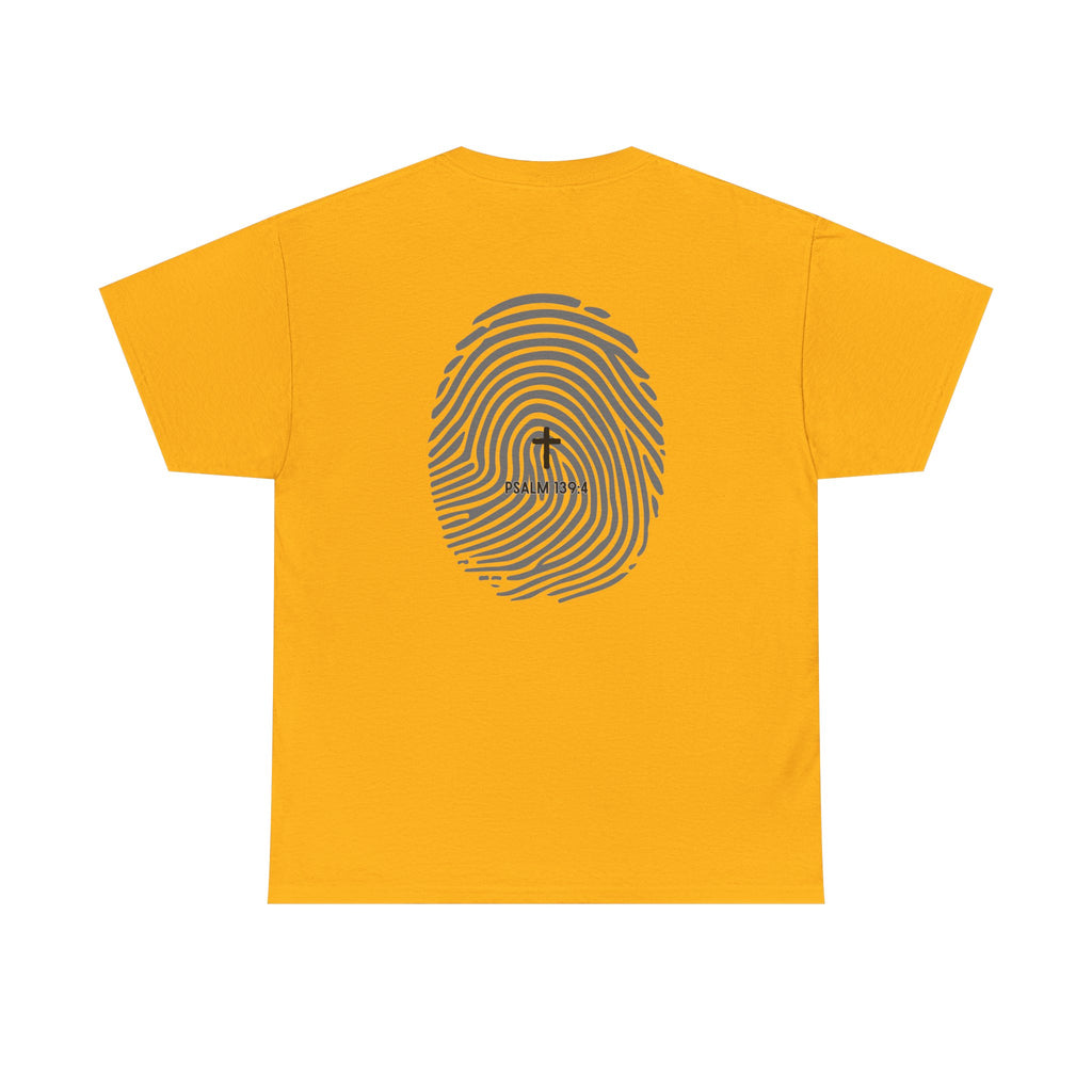 Fingerprint Graphic Tee — Minimalist Identity T‑Shirt