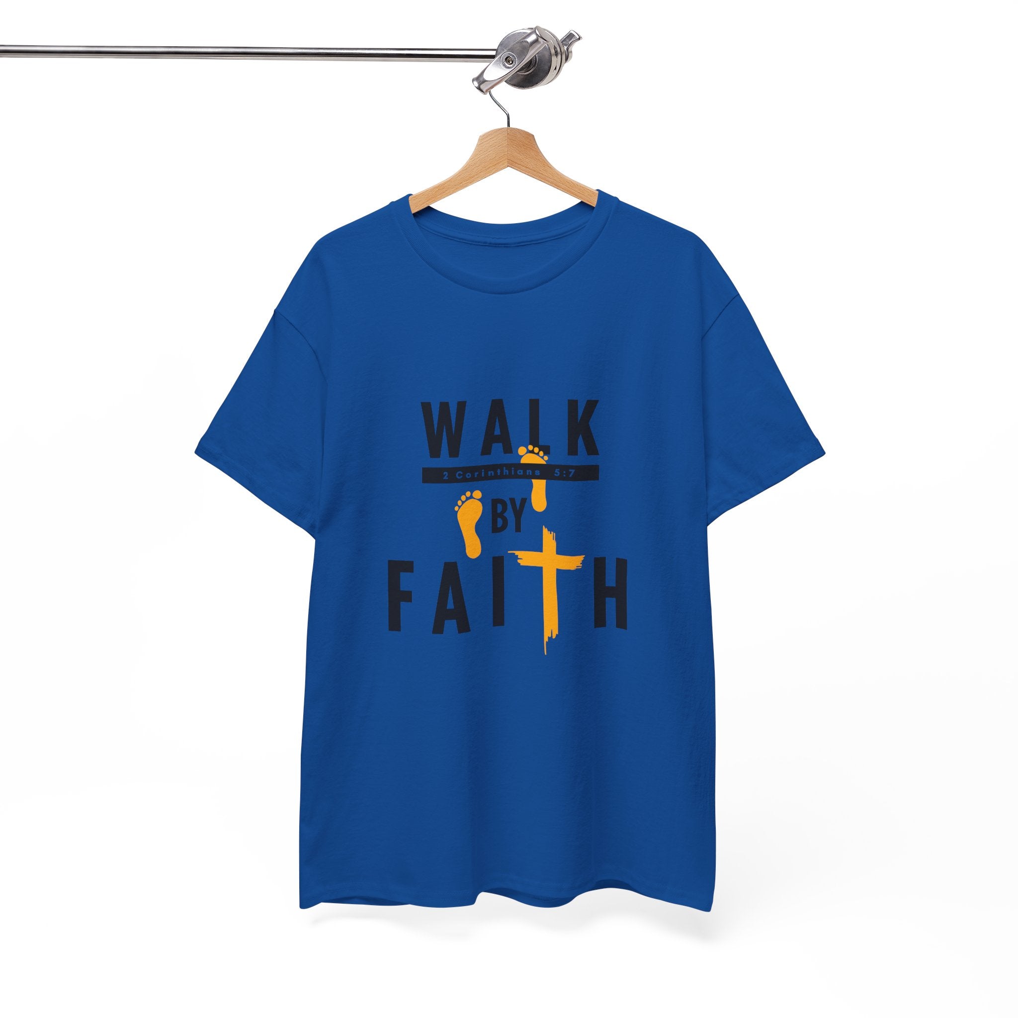By Faith T-Shirt — Christian Walk By Faith Cross Tee