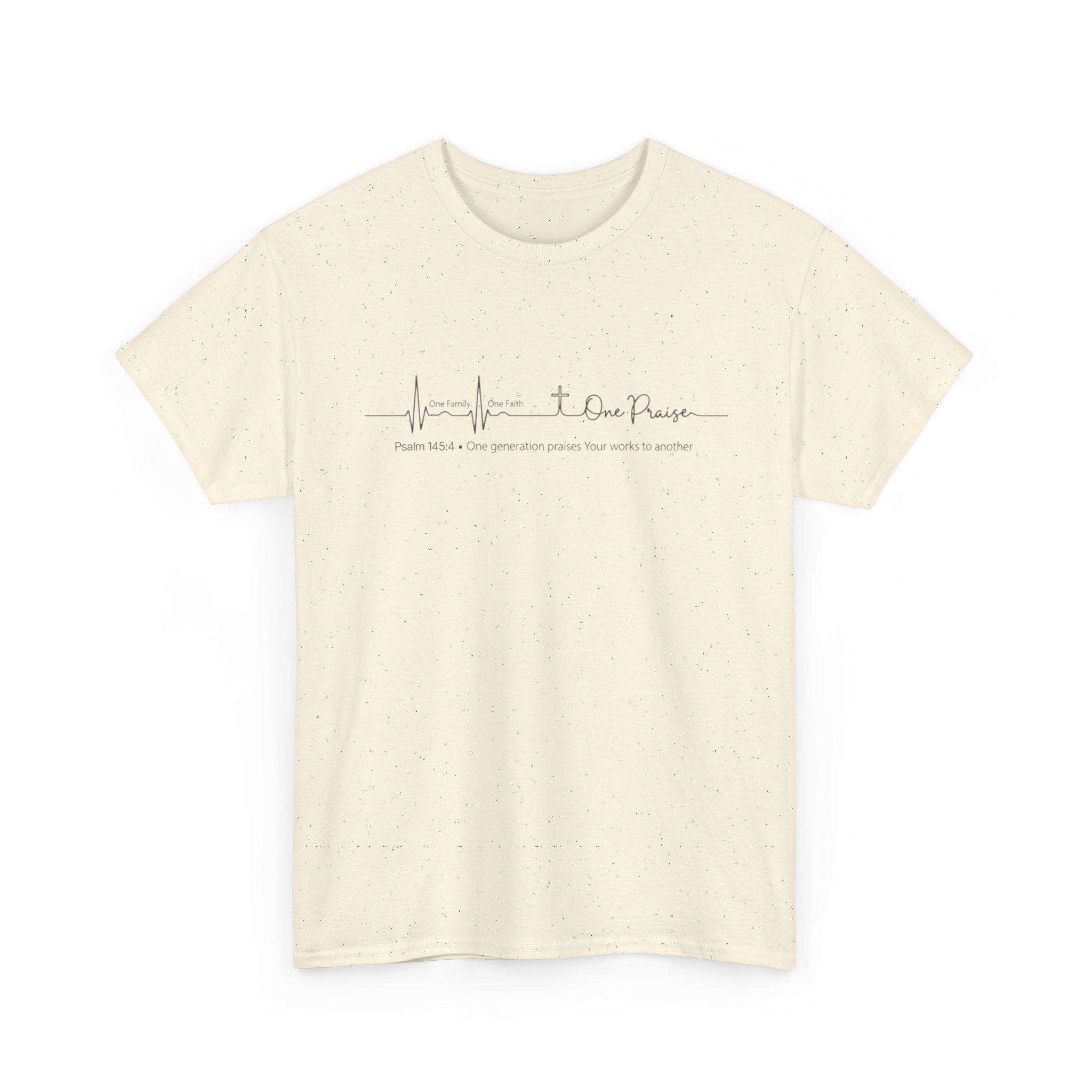 Faith Heartbeat T‑Shirt — I Surrender Script Christian Tee