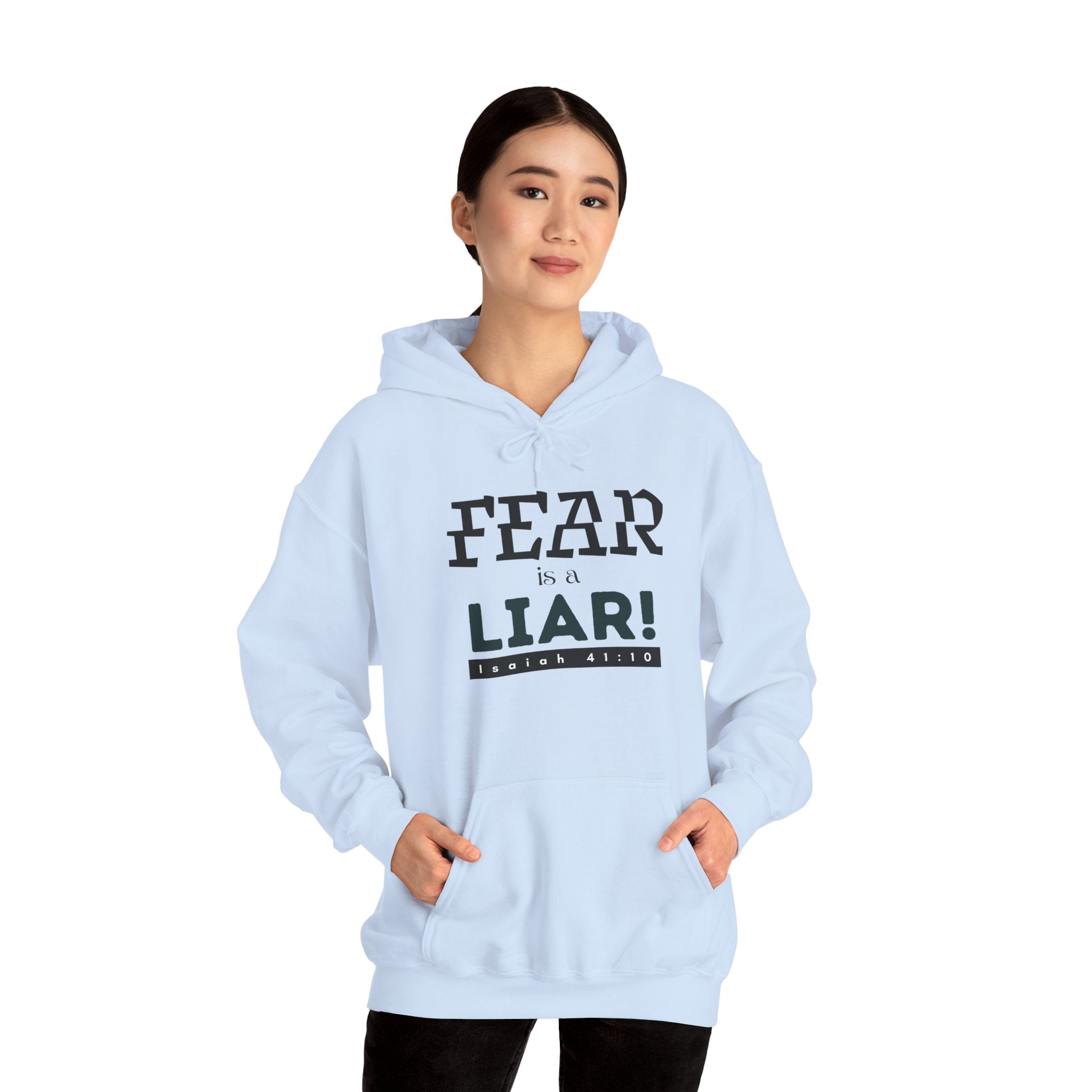 Fear Is a Liar Hoodie — Inspirational Christian Faith Sweatshirt