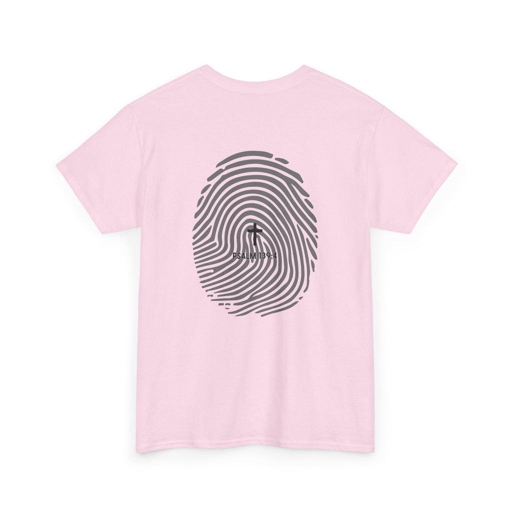 Fingerprint Graphic Tee — Minimalist Identity T‑Shirt