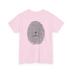 Fingerprint Graphic Tee — Minimalist Identity T‑Shirt