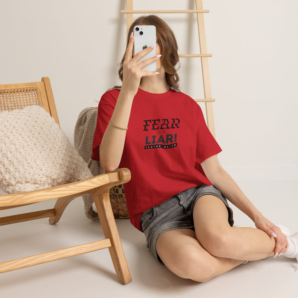 T-Shirt — "Fear Is a Liar!" Graphic Tee | Inspirational Christian Message