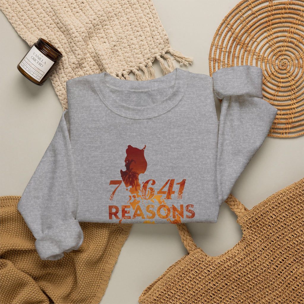 Philippines Map '7,641 Reasons to Be Proud Pinoy' Crewneck Sweatshirt