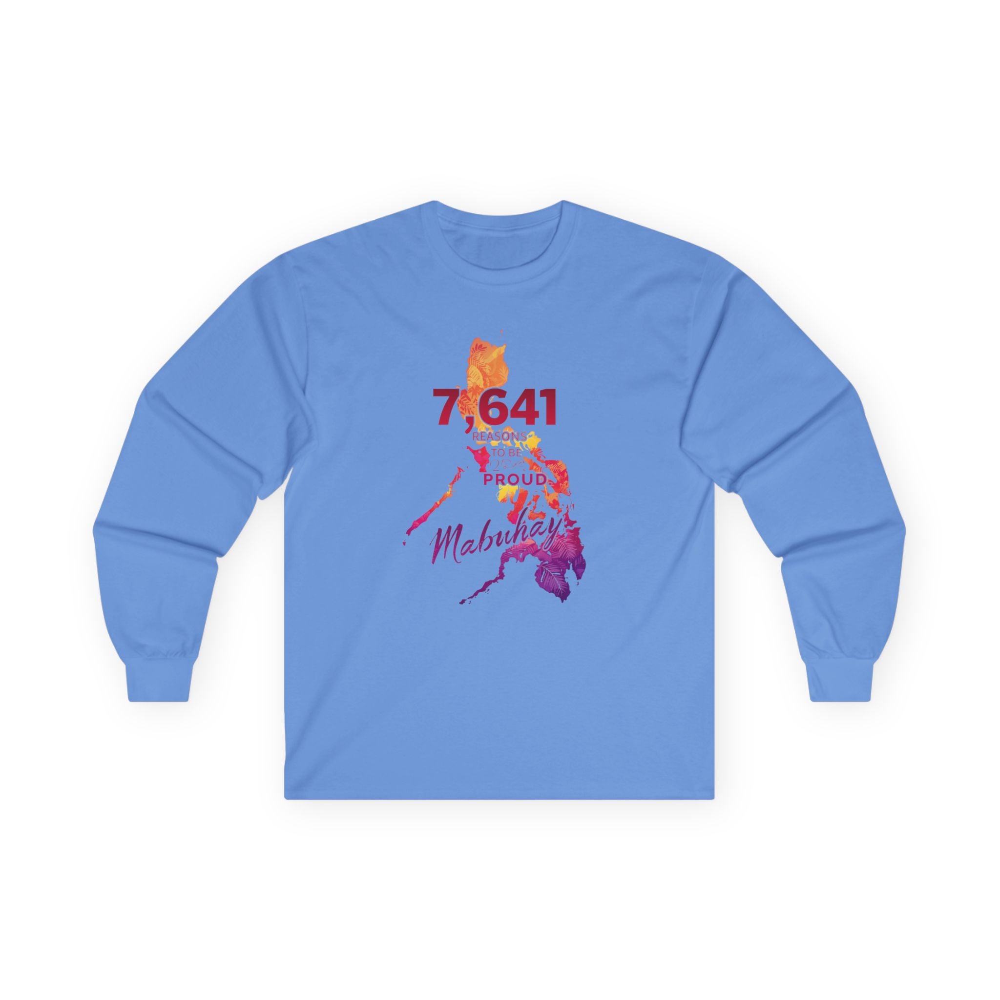 Philippines Map '7,641 Proudly Pinoy' Long Sleeve Tee