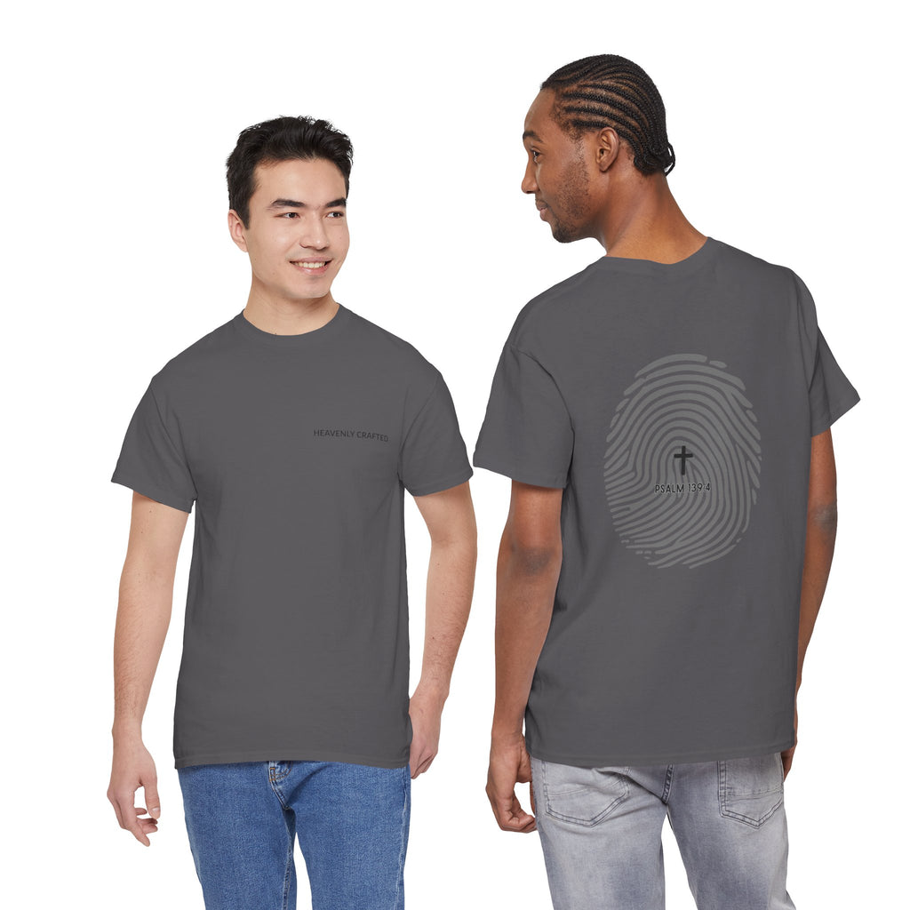 Fingerprint Graphic Tee — Minimalist Identity T‑Shirt